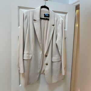 ELOQUII Boyfriend Blazer, Off-White